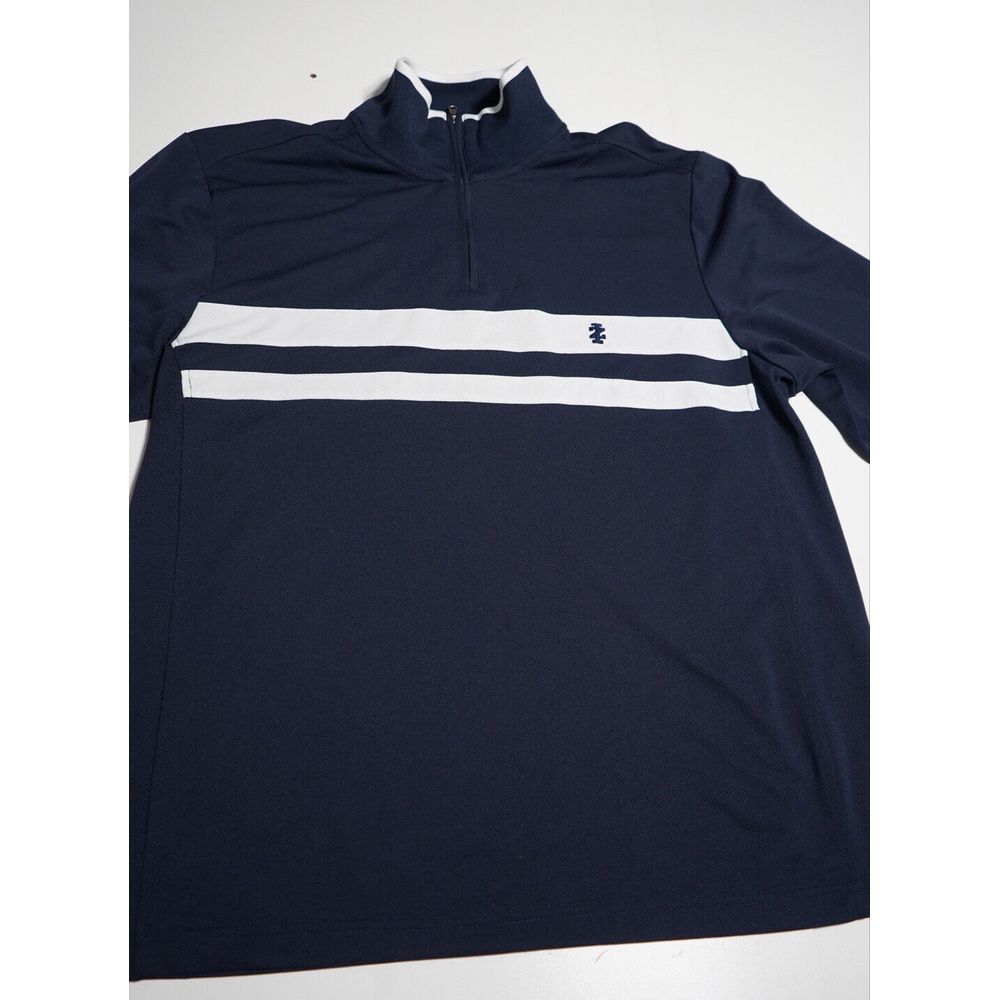 Izod Performance Men's Blue Long‎ Sleeve Quarter Zip Size Large